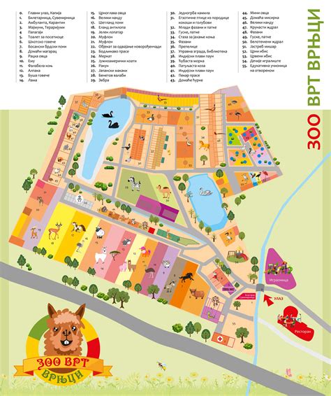 Mapa Zoo Vrta Zoo Vrt Vrnjci