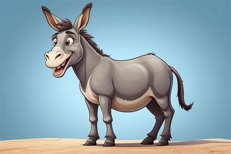 Cartoon Happy Donkey Showing Ass Premium AI Generated Image