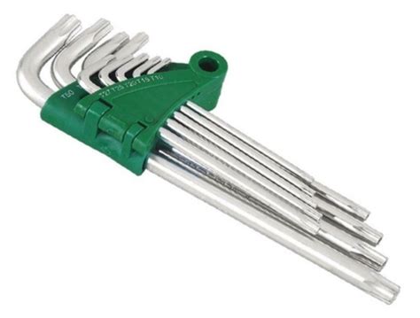 JUEGO DE 9 LLAVES TORX CON SEGURO TAMPER EN L MOD 2881LT