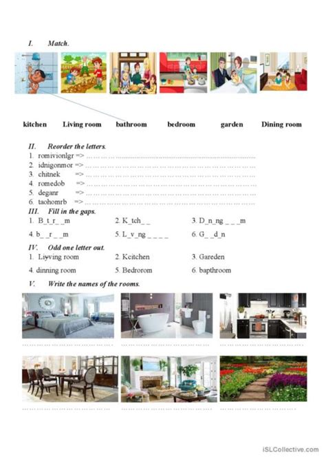 Rooms English Esl Worksheets Pdf Doc