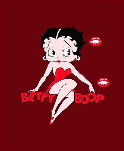 The Betty Boop Cartoon Character With Red Lipstick On Its Face And Mouth