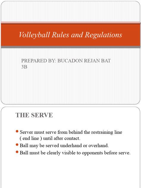 Volleyball Rules and Regulations | PDF | Volleyball | Sports