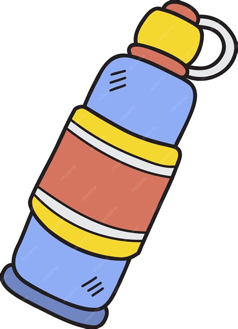 Premium Vector Hand Drawn Water Bottle For Kids Illustration