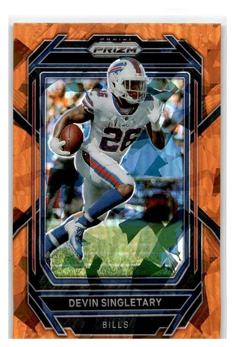 Panini Prizm Devin Singletary Orange Cracked Prizm Bills Ebay