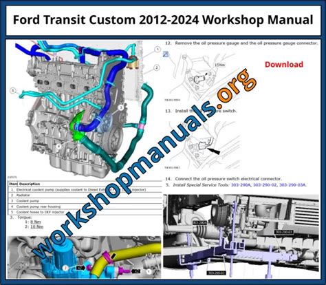 Ford Transit Custom 2012 2024 Workshop Service Repair Manual Download