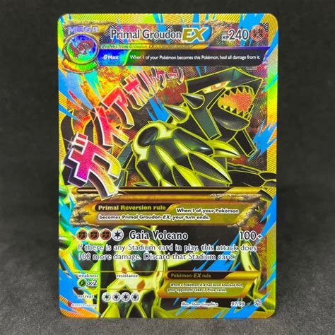 Pokemon Tcg Shiny Primal Groudon Ex Full Art Ultra Rare 9798 2015 Xy