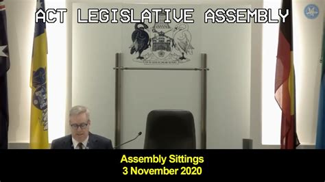 Act Legislative Assembly Sitting 3 November 2020 First Sitting Of