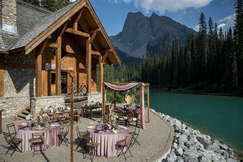 Emerald Lake Lodge Outdoor Wedding Emerald Lake Lodge Wedding Photographer Banff