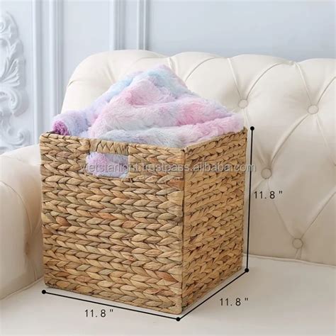 Foldable Water Hyacinth Basket Storage Baskets Made Of Water Hyacinth