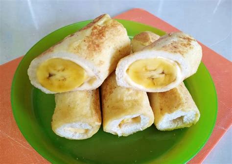 Resipi Roti Gulung Pisang Keju Telur Banana Cheese Egg Bread Roll