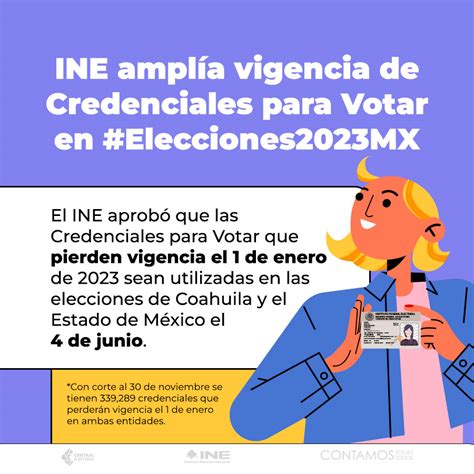 Inemexico On Twitter El Ine Ampl A La Vigencia De Las Credenciales