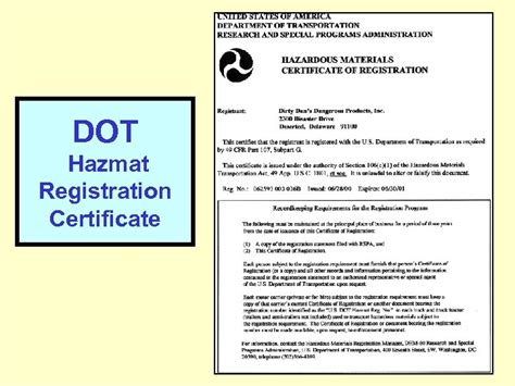 Hazardous Materials Certificate Of Registration Online Renewal Prntbl