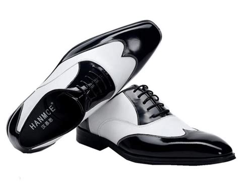 Black And White Mens Dress Genuine Leather Oxford Shoes For Men Casual Formal Luxury Wedding