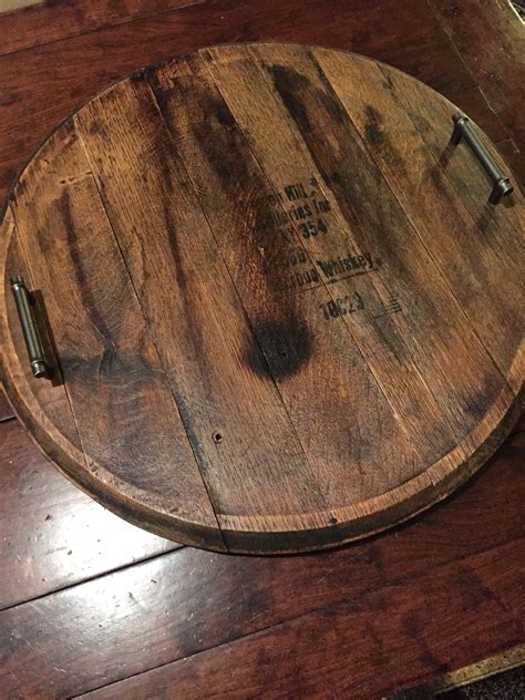 Bourbon Barrel Serving Tray Decor Home Decor Bourbon Barrel