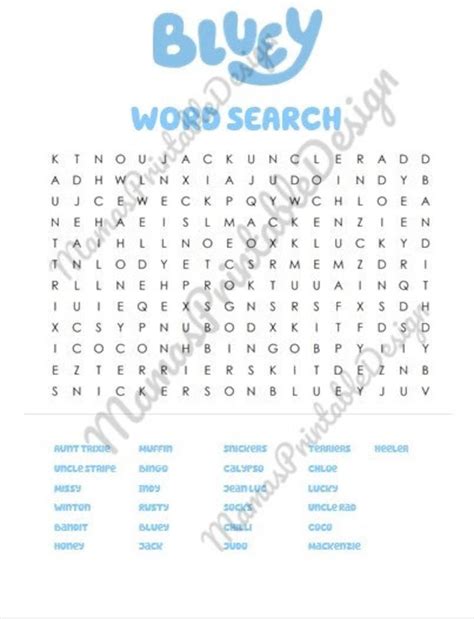 Bluey Mask Printable Printable Word Searches The Best Porn Website