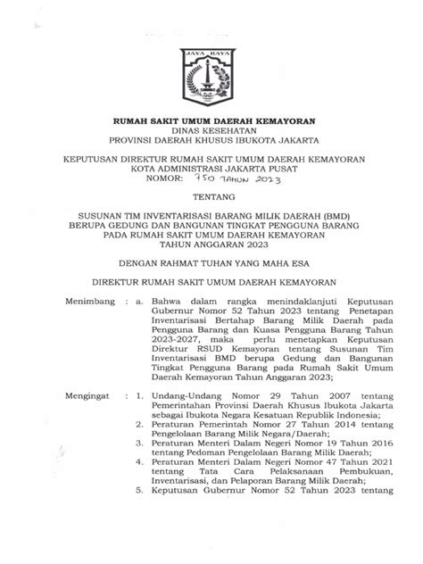 Sk Pembuatan Tim Inventarisasi Pdf