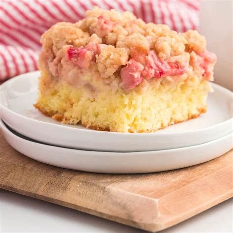 Rhubarb Coffee Cake Recipe With Streusel Tastes Of Lizzy T