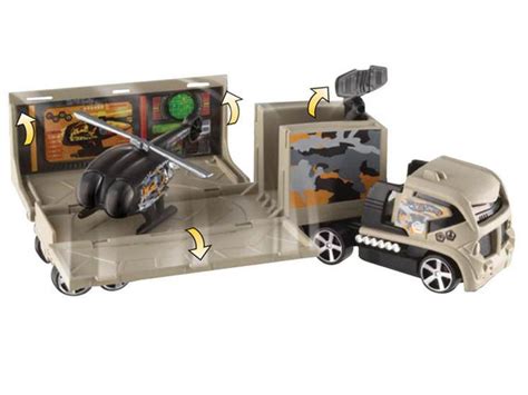 Hot Wheels Trucking Transporter Transporte Helicóptero Mattel Aviões e Helicópteros de