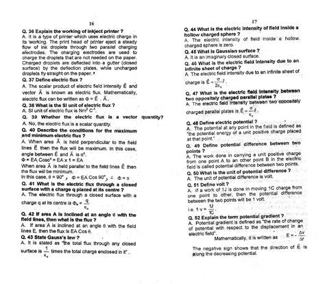 2nd Year Physics Chapter 12 Electrostatic Short Questions Notes Rattapk