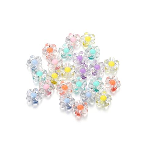 St Kunkka Pcs Acrylic Transparent Beads Color Mixed Transparent