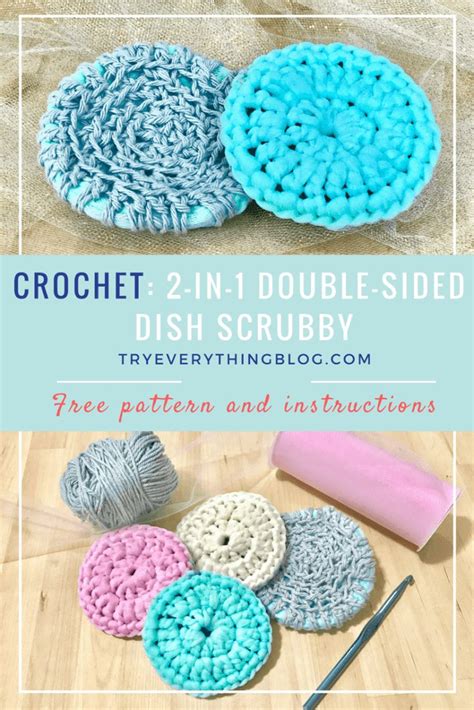 Crochet Double Sided Dish Scrubby Free Pattern Scrubbies Crochet