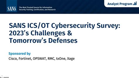 Sans 2023 Icsot Cybersecurity Survey 2023s Challenges And Tomorrows