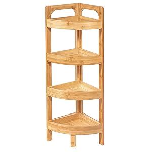 Tier Bamboo Corner Storage Shelf By Trademark Innovations