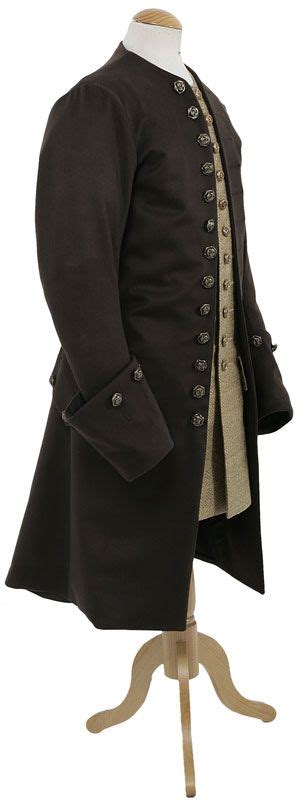 18th Century Gentlemans Frock Coat Wool Ct9001 Long Silk Waistcoat