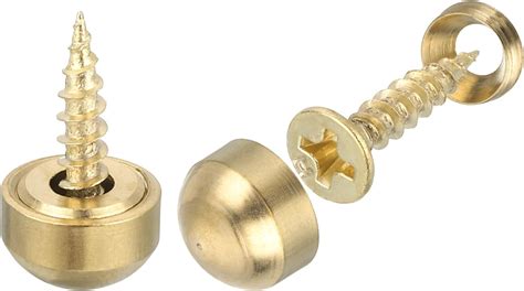 Amazon Uxcell Pcs Brass Decorative Screws With Caps Mm Mirror