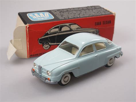 Tekno Denmark 827 Saab 96 Hellblau Box Defekt 1 43 Vintage Model