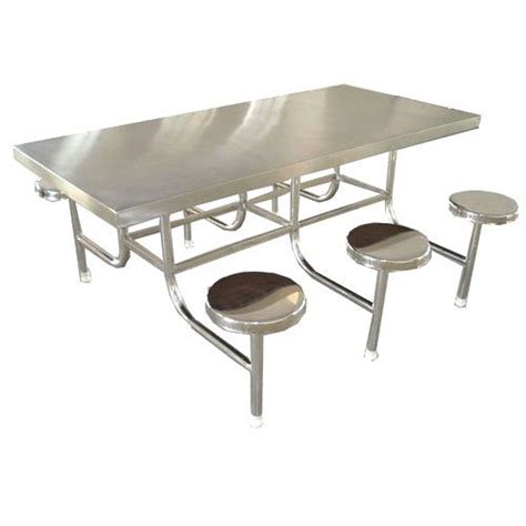 Sbk Silver Stainless Steel Canteen Table Seating Capacity Persons