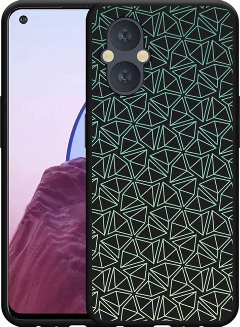 Oneplus Nord N Hoesje Zwart Triangles Designed By Cazy Bol