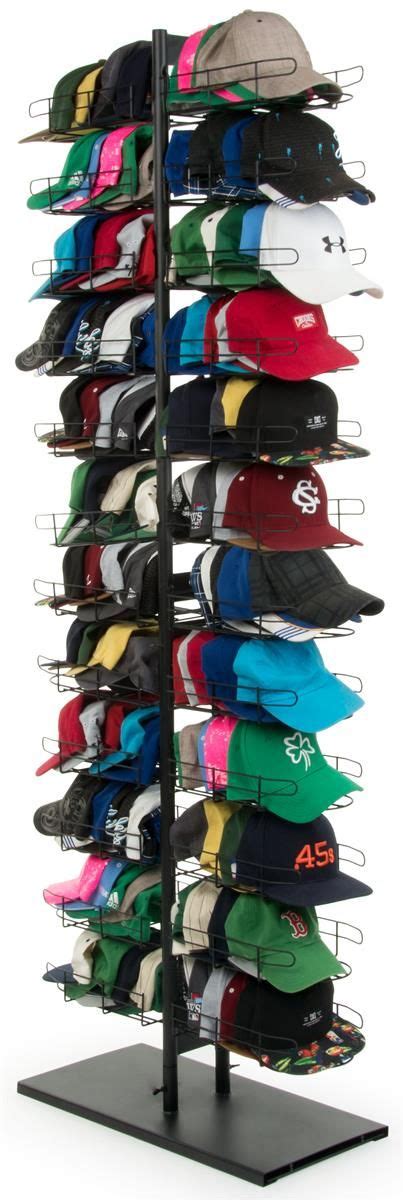 Hat Display Rack Floorstanding Pockets Black Hat Display