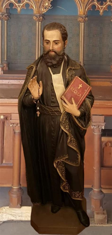 Wooden Statue Of St Pierre Fourier Ferdinand Stuflesser