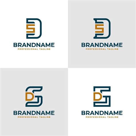 Letras Elegantes Ds E Monograma Sd Logotipo Adequado Para Neg Cios