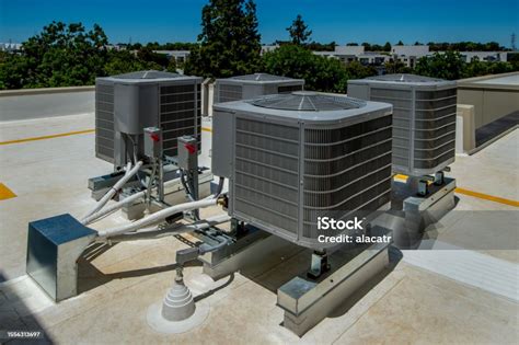 Rooftop Air Conditioning Units Stock Photo Download Image Now