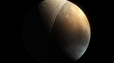 Sixth Stunning D Render Of Dione One Saturn S Moons Orbiting The