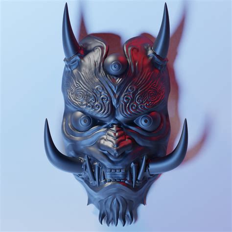 Oni Japanese Mask 3d Model Turbosquid 1418520