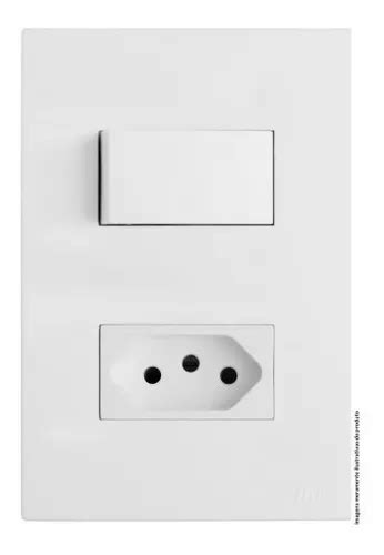 Interruptor Paralela Tomada 10 A 4x2 Recta Branco Satin