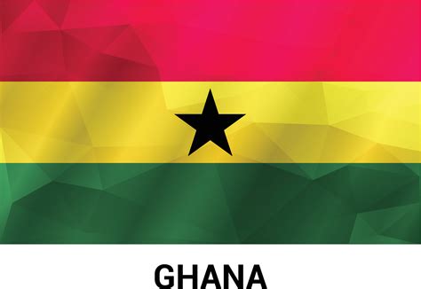 Ghana flag design vector 13367697 Vector Art at Vecteezy