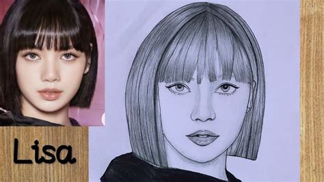 Drawing Lisa ( Blackpink ) / How to Draw Blackpink Lisa - Easy Tutorial / How to draw lisa ...