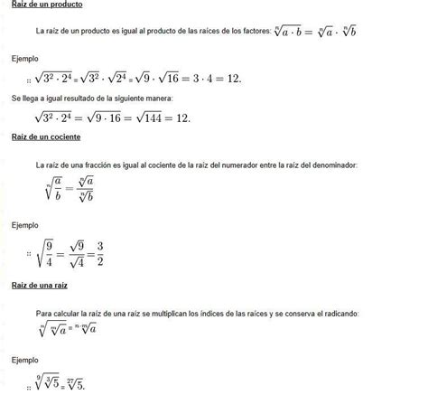 Propiedades De La Radicaci N Resumen Palabras Brainly Lat