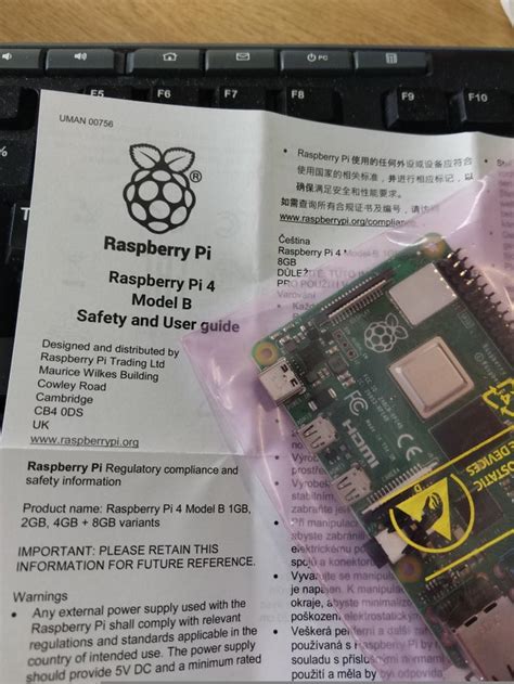 Raspberry Pi 4 Arrived Today The Included Instruction Manual Indicated