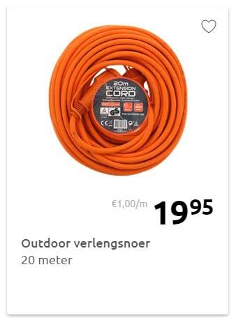 Outdoor Verlengsnoer Aanbieding Bij Action Folders Nl