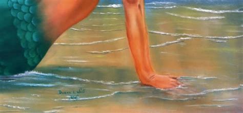 PRINT Redhead Mermaid On Beach Virginia James River Landscape Beach River Seascape Nude