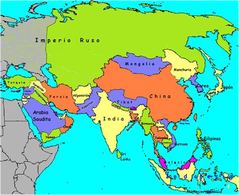 Continente De Asi Mapa