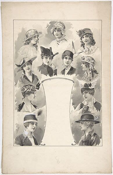 A Foa Designs For Eleven Women S Hats The Metropolitan Museum Of Art