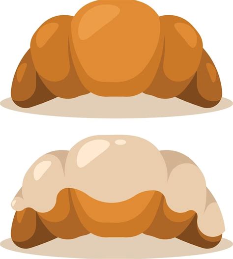 Premium Vector | Croissants clip art isolated background