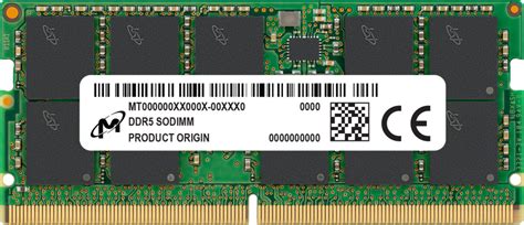 Micron 32GB DDR5 4800 ECC SODIMM 2Rx8 CL40 MTC20C2085S1TC48BA1R