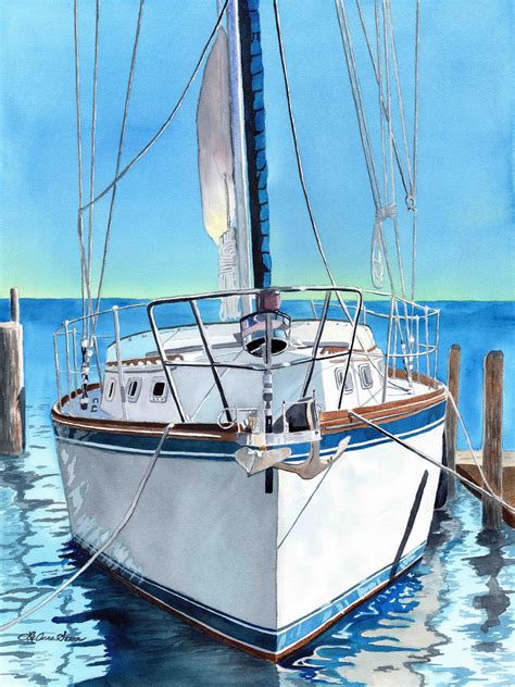 Sailboat 1 Sailing Boating Sailing Art Boating Art Etsy Sailboat